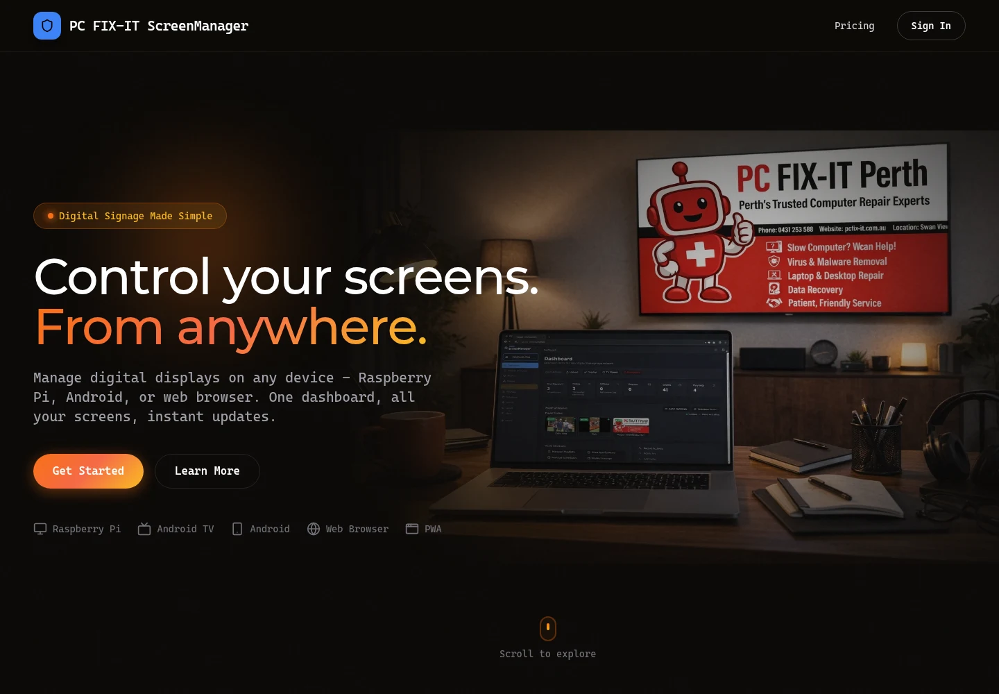 Screens WA: service website